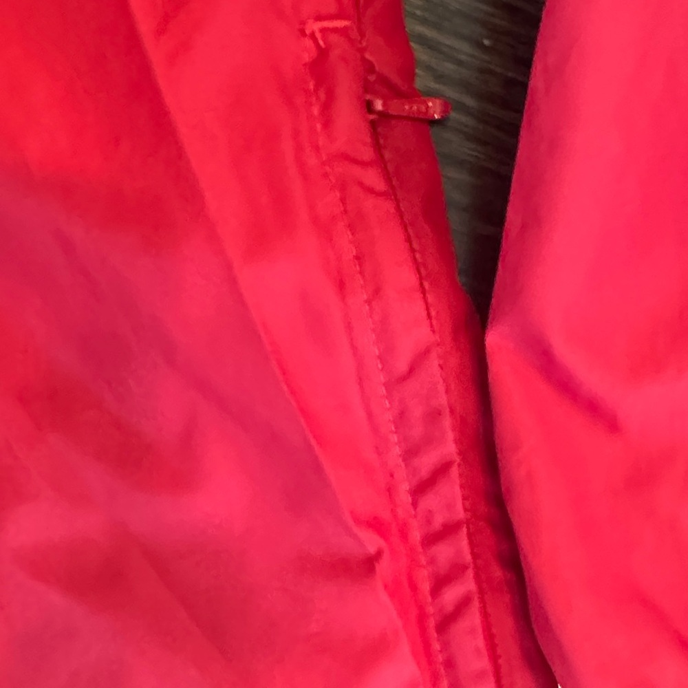Nike Women's Bright Red Half-Zip Windbreaker with Black Trim - Picture 3 of 3